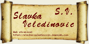 Slavka Veledinović vizit kartica